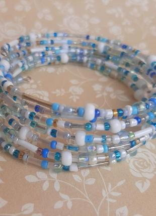 Браслет бохо бисер море лето бисерный ручн раб hajd made недн бижутерия