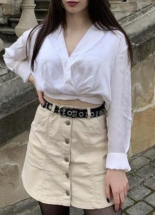 Біла сорочка шовкова