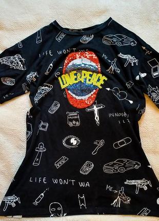 Футболка черная на девушку