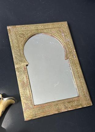 Древнее зеркало в восточном стиле, винтажное зеркало