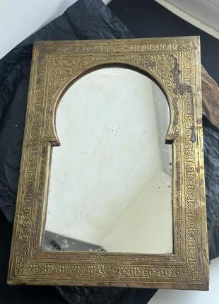 Древнее зеркало в восточном стиле, винтажное зеркало