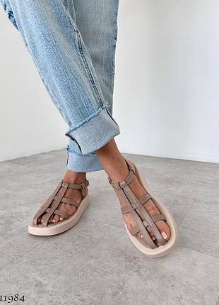 Босоножки цвет: мокко натуральная кожа