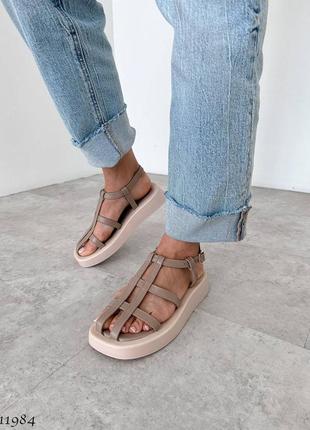 Босоножки цвет: мокко натуральная кожа