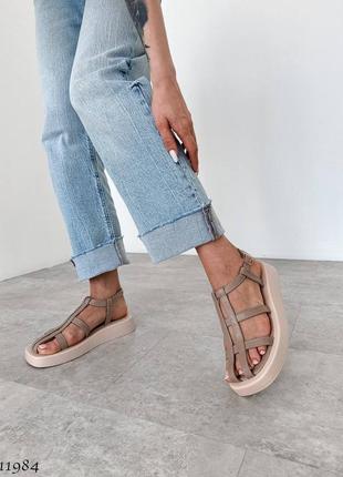 Босоножки цвет: мокко натуральная кожа