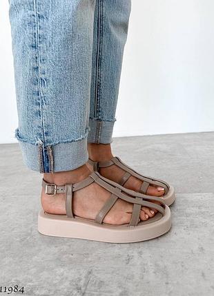 Босоножки цвет: мокко натуральная кожа