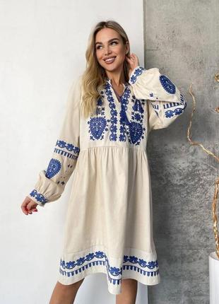 Женское платье-вышиванка6 фото