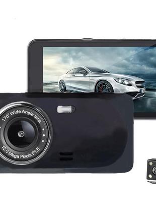 Відеореєстратор автомобільний 3" full hd t695 з 3-ма камерами