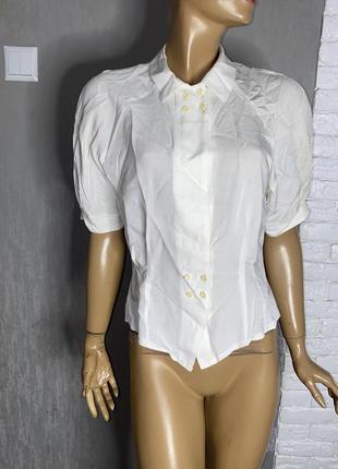 Вінтажна блуза вкорочена приталена блузка вінтаж s