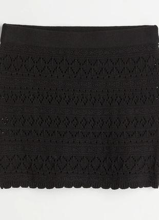Красивая вязанная юбка h&m пляжная хлопок этикетка1 фото