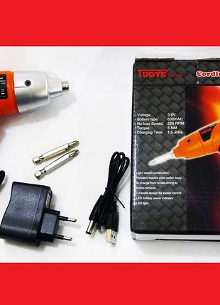 Мінішурупокрут tuoye cordless screwdriver 2