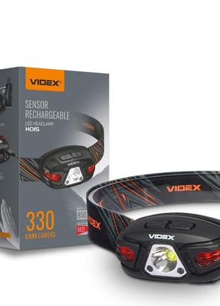 Налобний світлодіодний ліхтарик videx vlf-h015 330lm 5000k