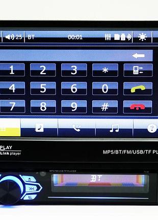 1din магнітола 7130 7"сенсорний екран + usb + bluetooth — пульт на кермо 7130 5