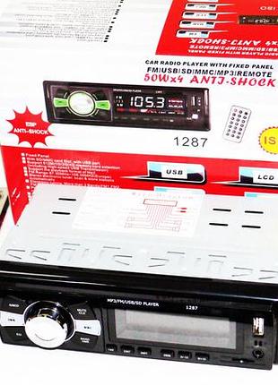 Автомагнитола 1 din usb microsd fm aux пульт 1287 4