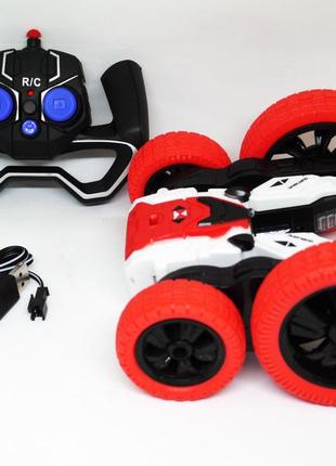 Машинка перевёртыш трюковый дрифт stunt car зеленая 6