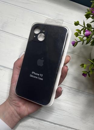 Чохол на iphone 13 квадратні борти чохол на айфон silicone case full camera на apple