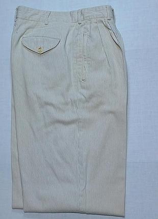 Талія 84 см штани vintage легкі крем в полоску  100% cotton