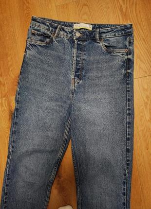 Джинсы женские синие прямые длинные slim fit next jeans denim basic man, размер l - xl.