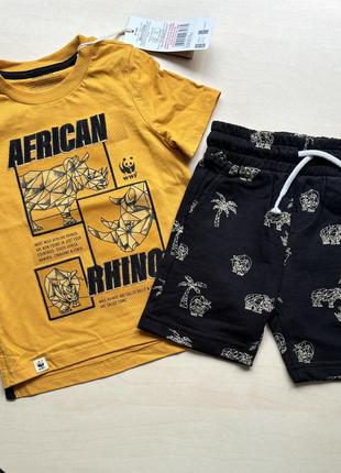 Костюмчик футболка шорти 12-18 міс