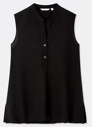 Рубашка без рукавов из смеси льна xs от uniqlo