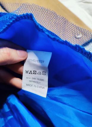 Missguided новое платье синее с гипюром гипюровое кружево свободное с глубоким вырезом4 фото