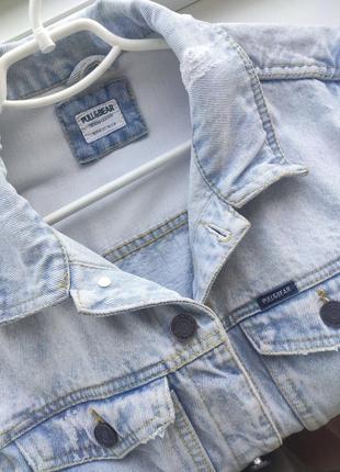 Джинсовая джинсовая куртка мужская pull bear