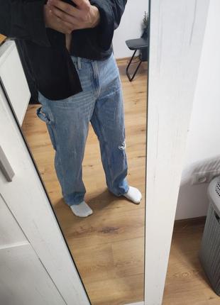 Джинсы мужские синие regular fit h&m lee jeans denim basic man, размер l