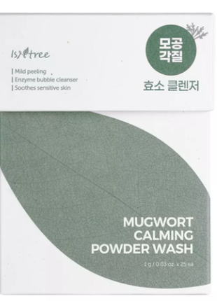 Ензимна пудра з полинню isntree spot saver mugwort powder wash 13 фото