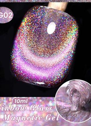 Кришталевий гель лак котяче око для нігтів манікюру база топ праймер фрезер лампа