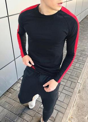 Мужской лонг черн-красн н5083