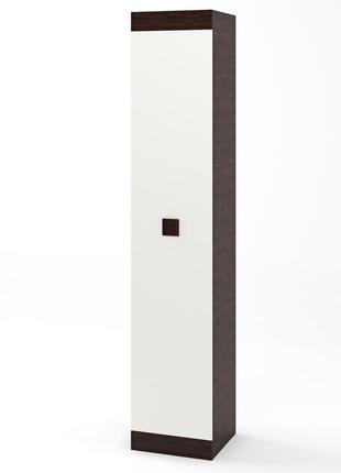 Шкаф-пенал закрытый эверест соната венге темный + белый (dtm-2277)2 фото