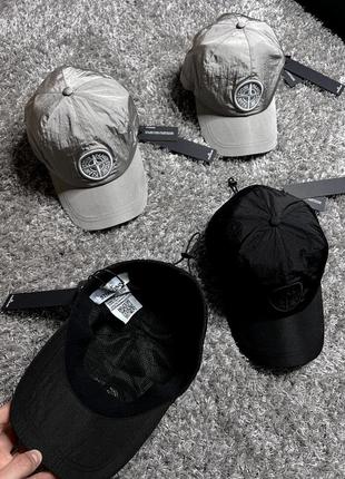 Кепка stone island nylon cap black4 фото