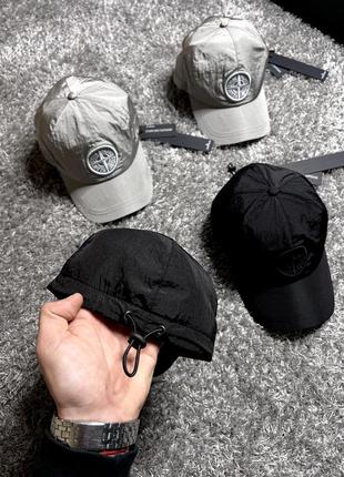 Кепка stone island nylon cap black3 фото