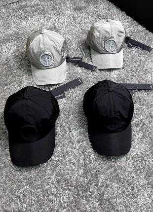 Кепка stone island nylon cap black1 фото