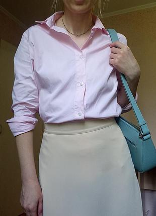 Женская розовая рубашка 42 размер