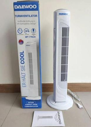 Вентилятор колонный напольный daewoo 50 вт, бытовой для дома dvt29v