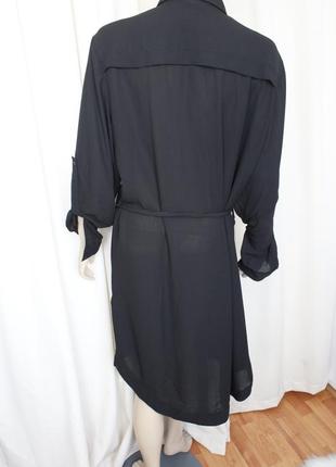 Черная рубашка платье h&m 44 14 размер 5