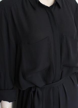 Черная рубашка платье h&m 44 14 размер 6