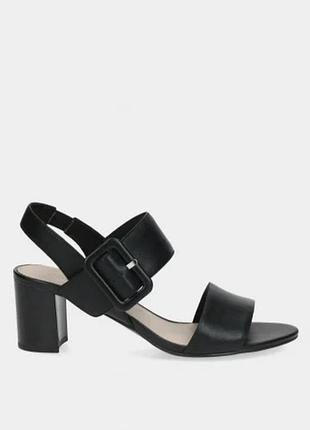 Шкіряні жіночі босоніжки на товстих підборах  caprice 🇩🇪 37-38 розмір
