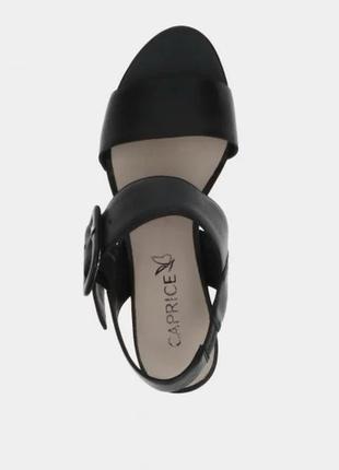 Шкіряні жіночі босоніжки на товстих підборах  caprice 🇩🇪 37-38 розмір6 фото