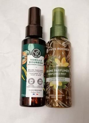 Спрей для тела и волос ваниль. ів ив роше yves rocher