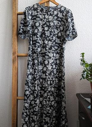 Ярусное платье миди primark 12р.