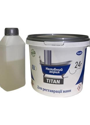 Краска акриловая для реставрации акриловых ванн plastall titan 1.7 м оригинал daymart