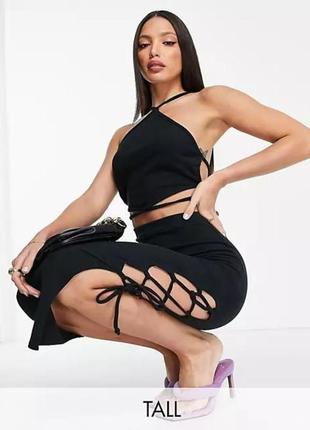 Костюм жіночий літній трикотажний missguided чорний