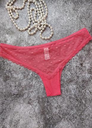Очаровательные коралловые трусики dim франция р. l