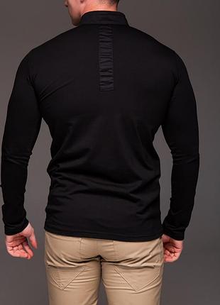 Черная рубашка хенли мужская