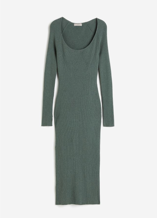 Приталена сукня в рубчик, h&m