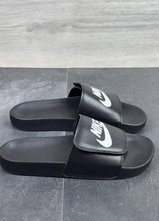Мужские черные шлепанцы nike3 фото