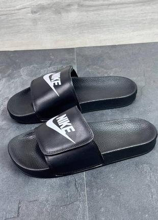 Мужские черные шлепанцы nike2 фото