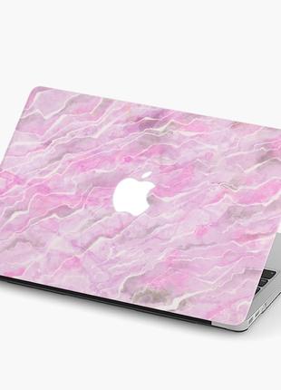 Чохол пластиковий для apple macbook pro 14.2 a2442 розовий мармур (pink marble) макбук про case hard cover