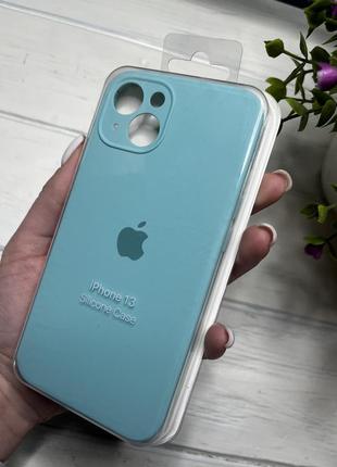 Чохол на iphone 13 квадратні борти чохол на айфон silicone case full camera на apple1 фото